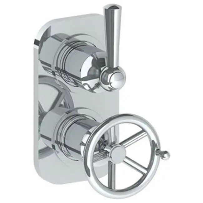 Wall Mounted Mini Thermostatic Shower Trim with built-in control, 3 1/2"
