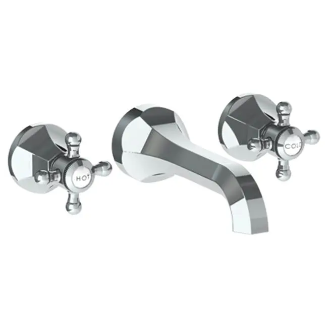 Wall Mounted 3 Hole Lavatory Set with 6 3/4" CTC Spout