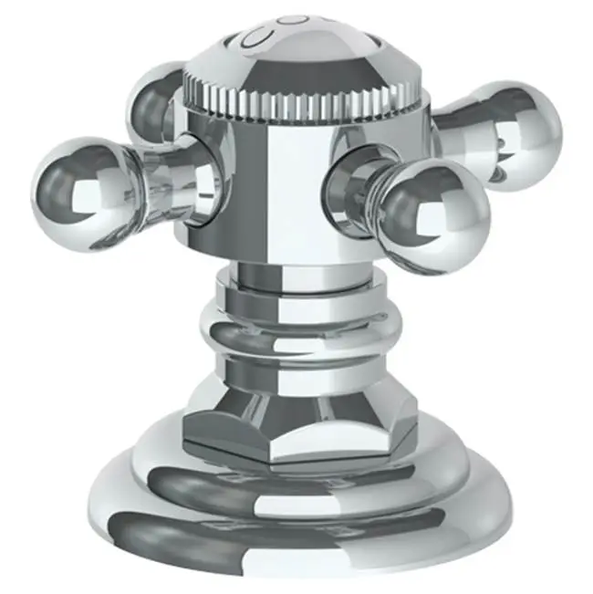 Trim For Deck Mounted Valve. Porcelain cross buttons engraved "COLD"