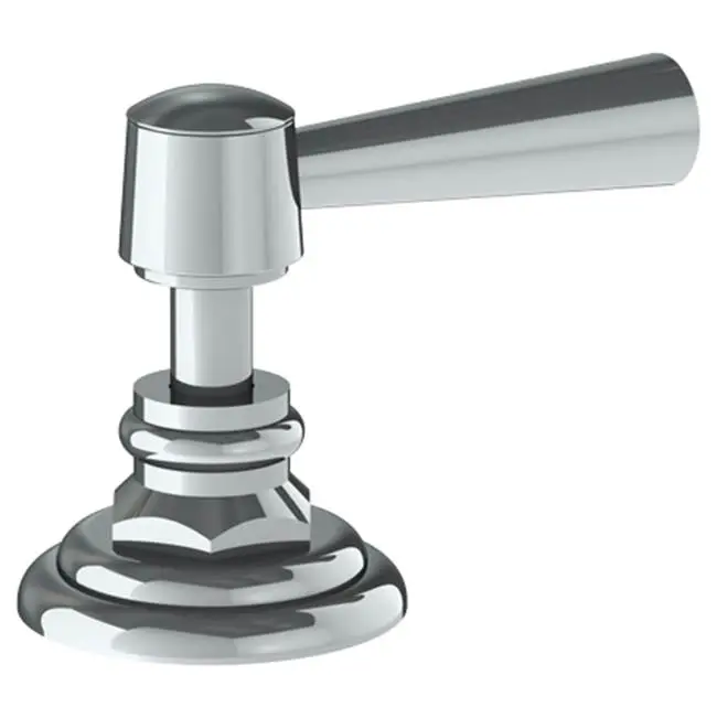 Trim For Deck Mounted Valve. Porcelain cross buttons engraved "HOT"