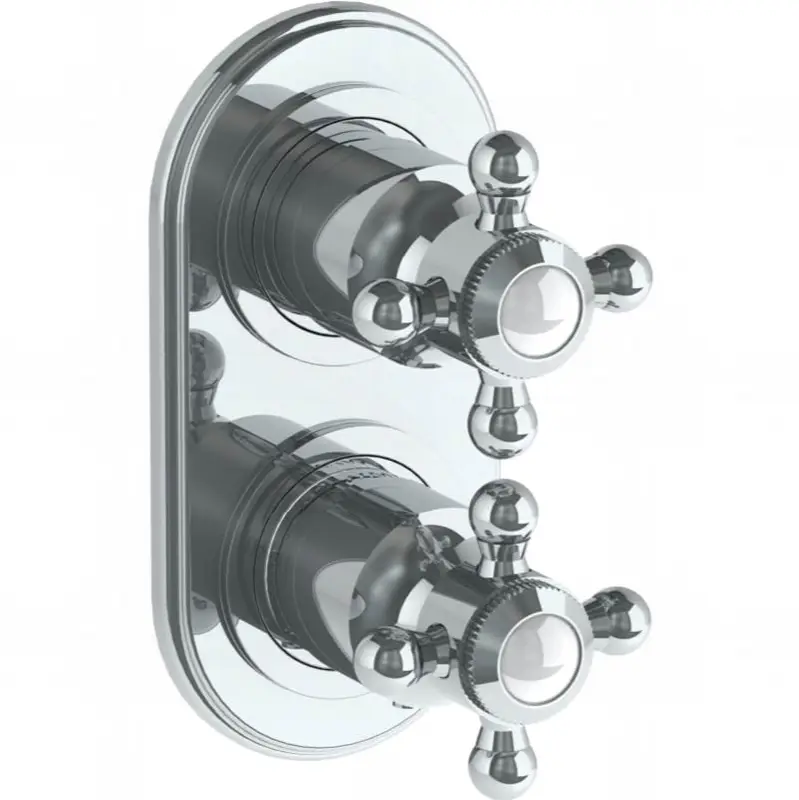 Wall Mounted Mini Thermostatic Shower Trim with built-in control, 3 1/2"