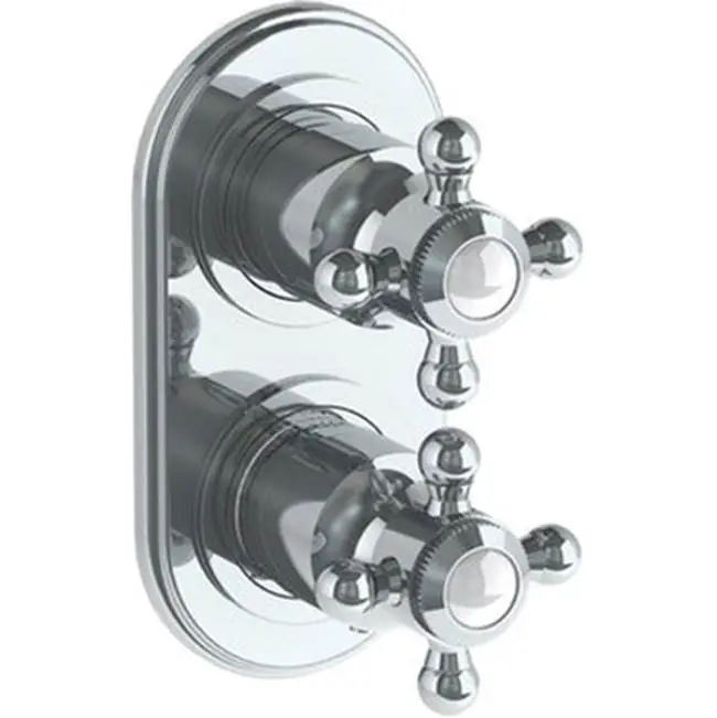 Wall Mounted Mini Thermostatic Shower Trim with built-in control, 3 1/2"