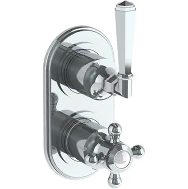 Wall Mounted Mini Thermostatic Shower Trim with built-in control, 3 1/2"