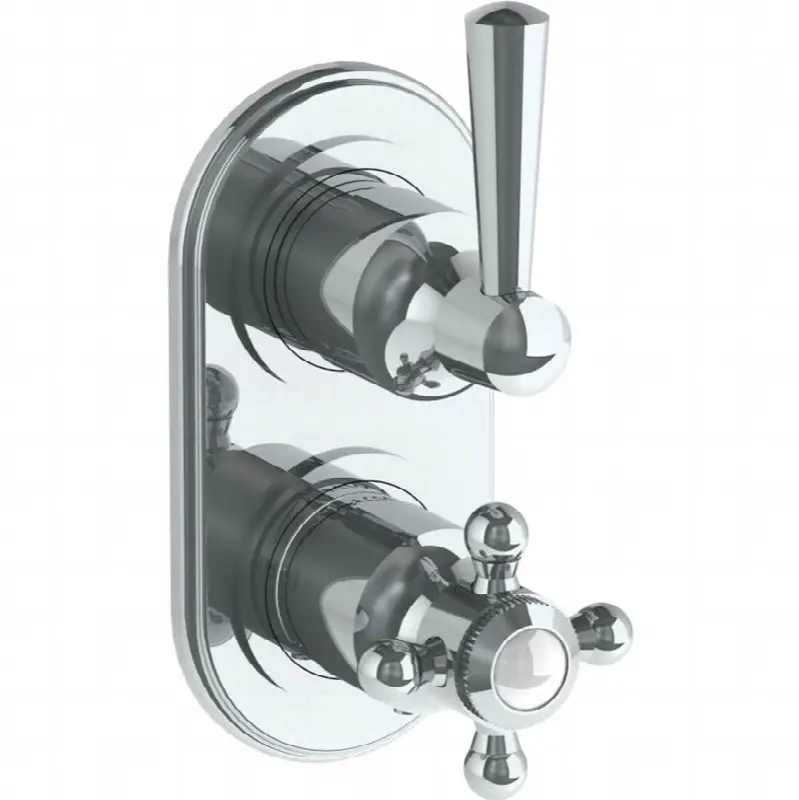 Wall Mounted Mini Thermostatic Shower Trim with built-in control, 3 1/2"
