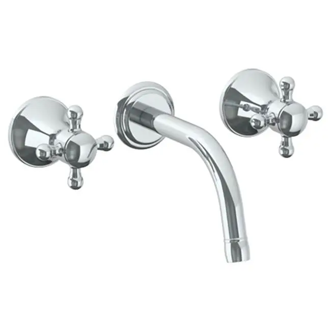 Wall Mounted 3 Hole Lavatory Set with 6 1/2" CTC Spout