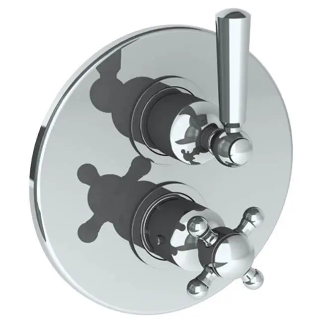 Wall Mounted Thermostatic Shower Trim with built-in control, 7 1/2"