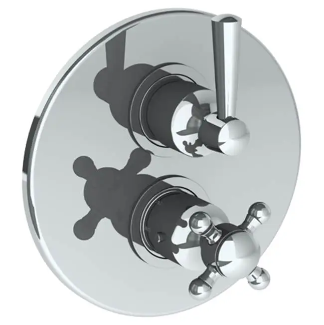 Wall Mounted Thermostatic Shower Trim with built-in control, 7 1/2"