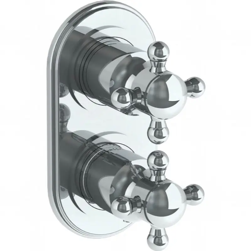 Wall Mounted Mini Thermostatic Shower Trim with built-in control, 3 1/2"