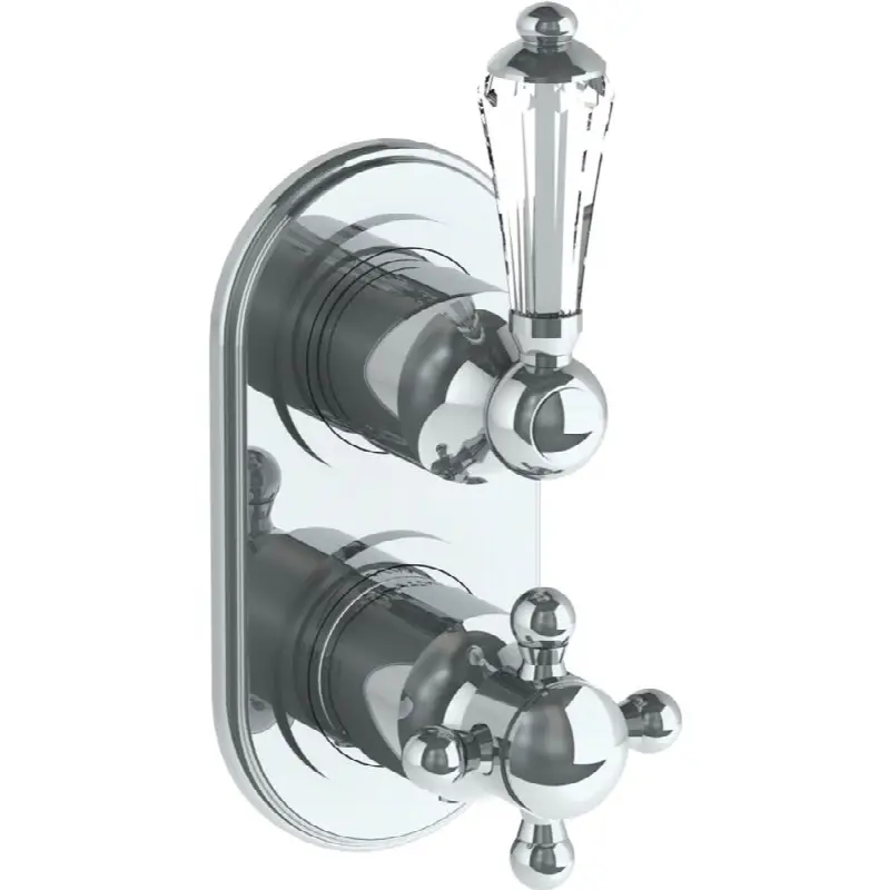 Wall Mounted Mini Thermostatic Shower Trim with built-in control, 3 1/2"