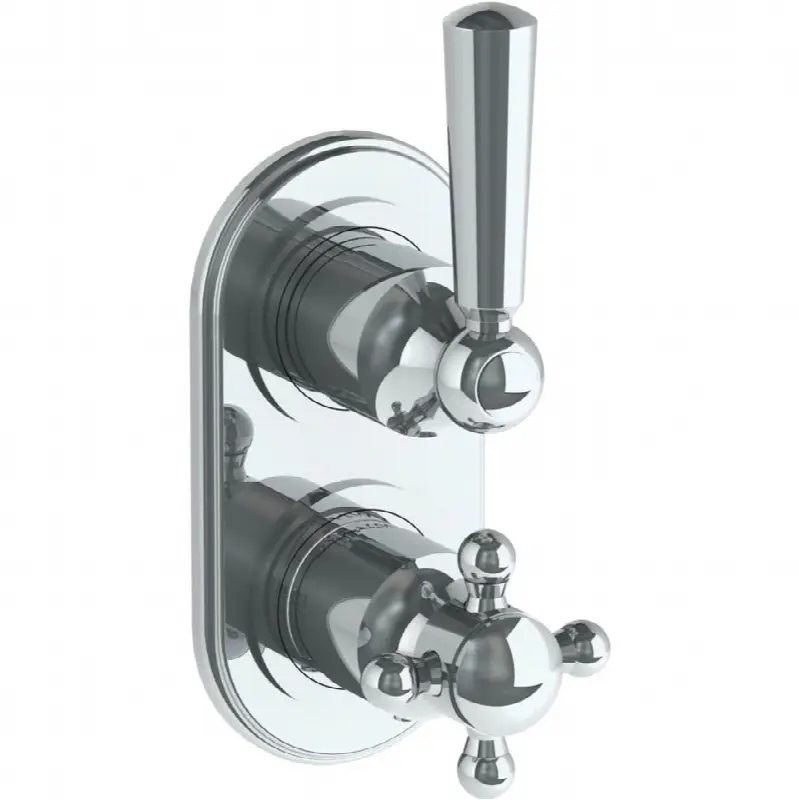Wall Mounted Mini Thermostatic Shower Trim with built-in control, 3 1/2"