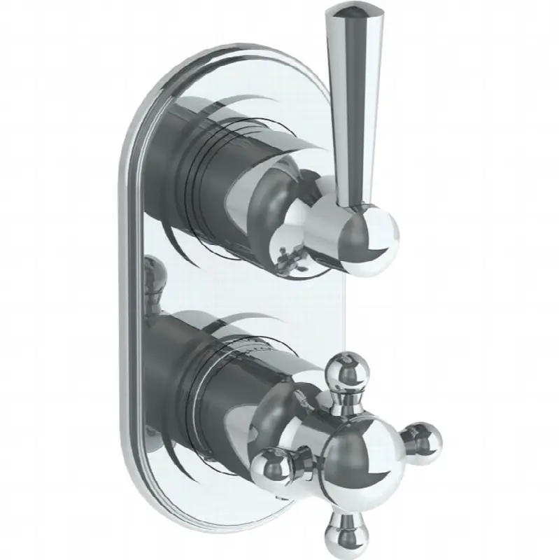 Wall Mounted Mini Thermostatic Shower Trim with built-in control, 3 1/2"