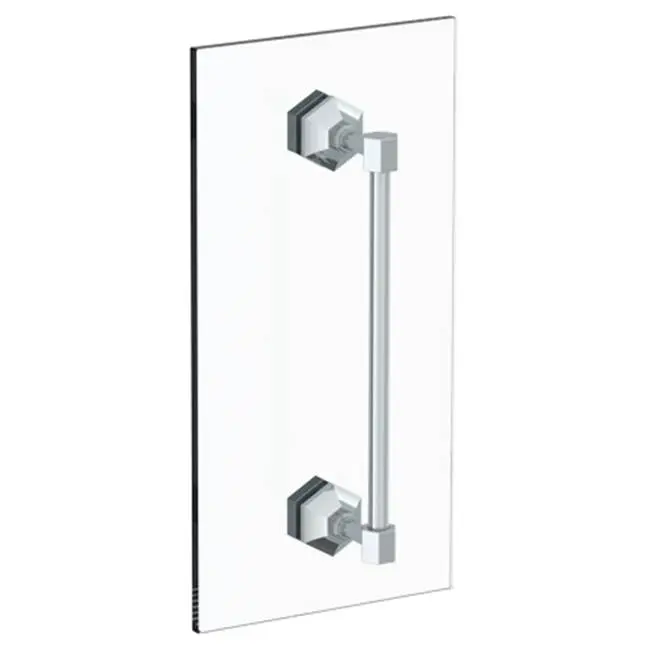 Beverly 12" shower door pull/ glass mount towel bar