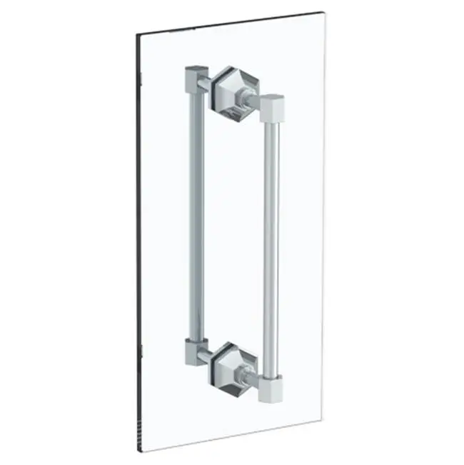 Beverly 24" double shower door pull/ glass mount towel bar