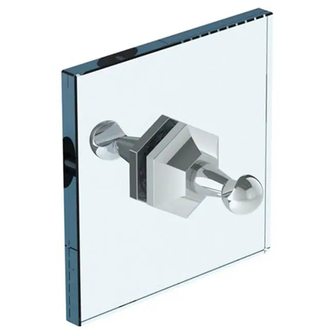 Beverly double shower door knob/ glass mount hook