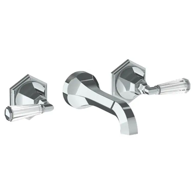 Wall Mounted 3 Hole Lavatory Set with 6 3/4" CTC Spout