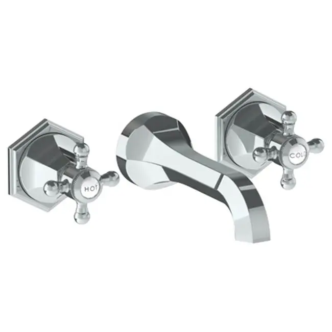 Wall Mounted 3 Hole Lavatory Set with 6 3/4" CTC Spout
