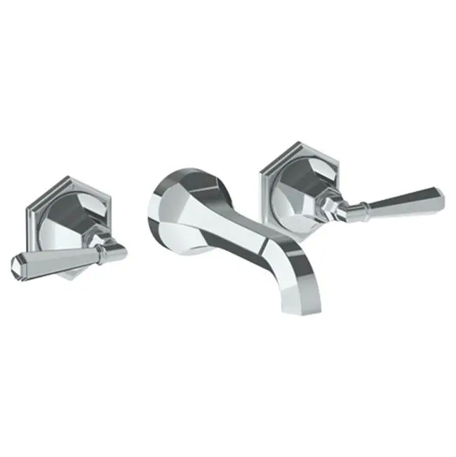 Wall Mounted 3 Hole Lavatory Set with 6 3/4" CTC Spout