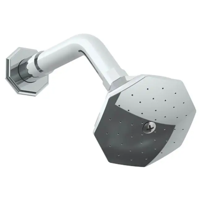 Wall Mounted Showerhead, 3-3/4" dia with 7-3/8" Arm and Flange