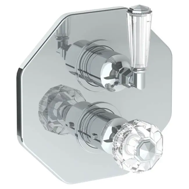 Wall Mounted Thermostatic Shower Trim with built-in control, 7 1/2"