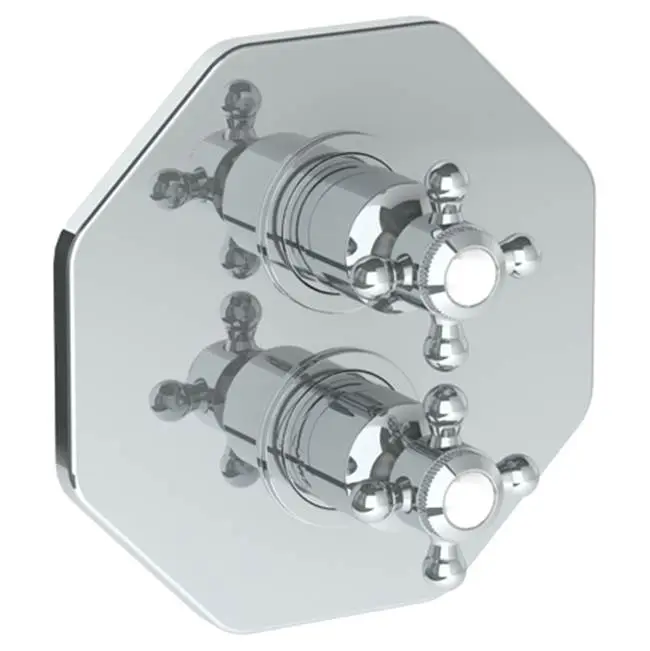 Wall Mounted Thermostatic Shower Trim with built-in control, 7 1/2"