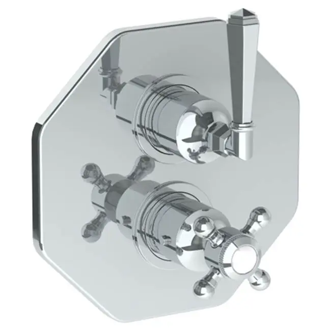 Wall Mounted Thermostatic Shower Trim with built-in control, 7 1/2"