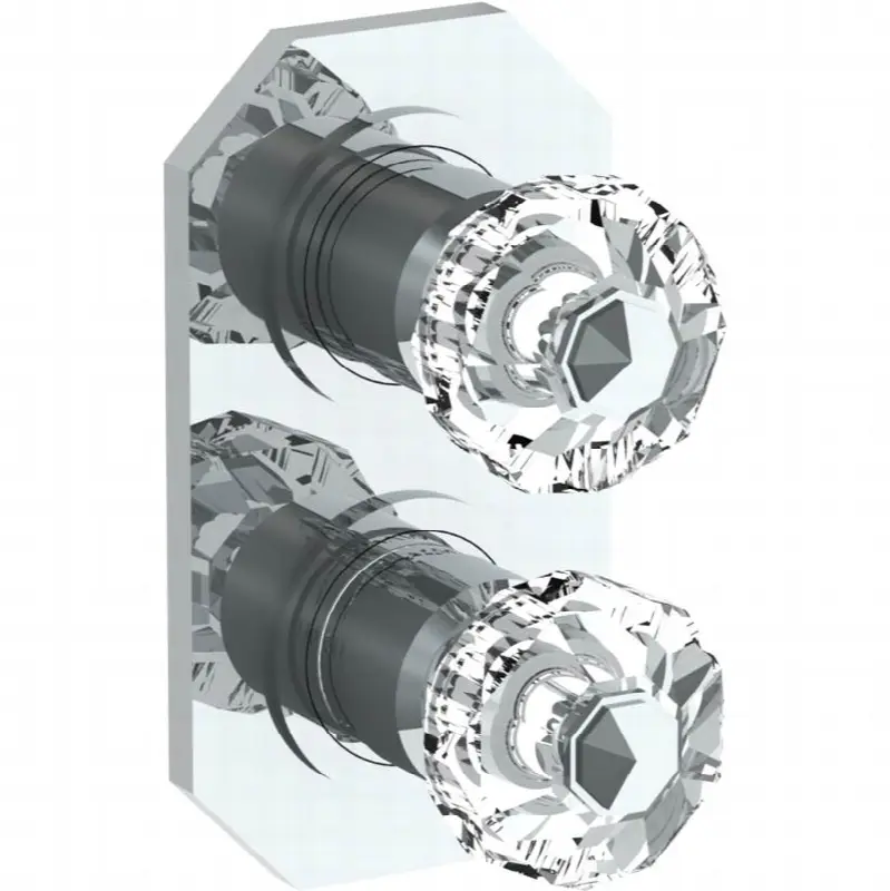 Wall Mounted Mini Thermostatic Shower Trim with built-in control, 3 1/2"