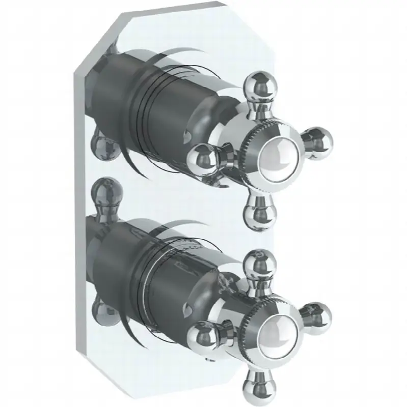 Wall Mounted Mini Thermostatic Shower Trim with built-in control, 3 1/2"