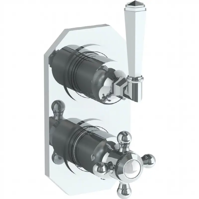 Wall Mounted Mini Thermostatic Shower Trim with built-in control, 3 1/2"