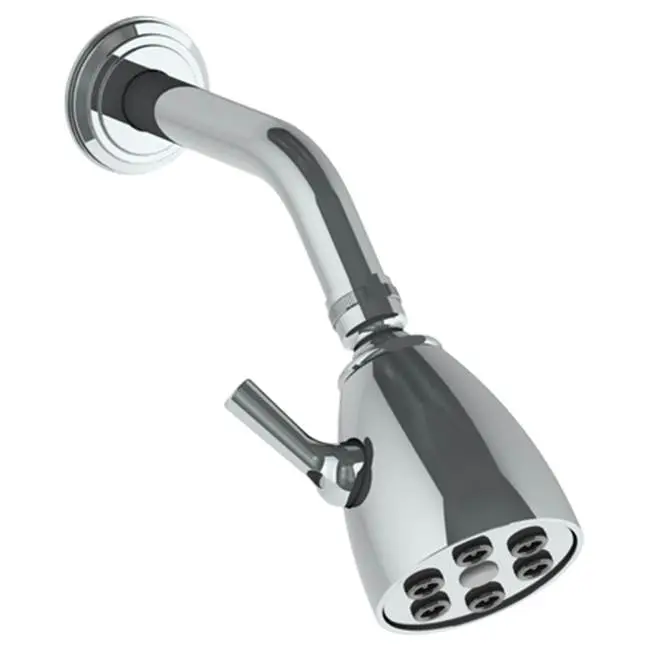 Wall Mounted Showerhead, 2-3/4" dia with 6-1/4" Arm and Flange