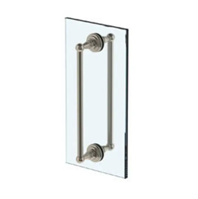 Rochester 12" double shower door pull/ glass mount towel bar
