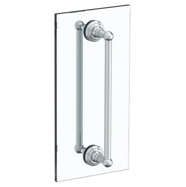 Rochester 18" double shower door pull/ glass mount towel bar