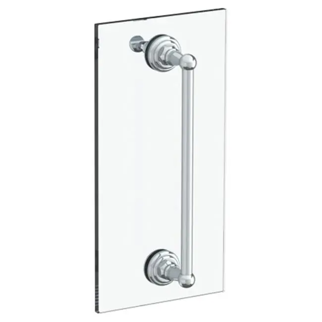 Rochester 18" shower door pull with knob/ glass mount towel bar with hook