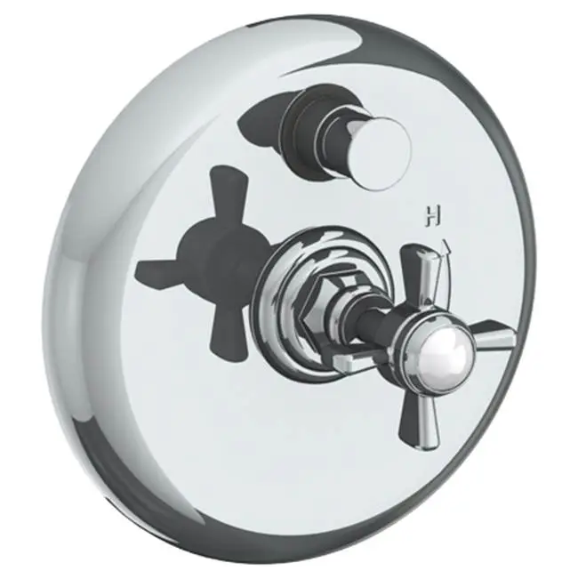 Wall Mounted Pressure Balance Shower Trim with Diverter, 7" dia.