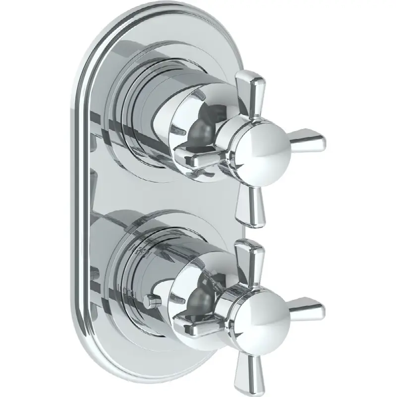 Wall Mounted Mini Thermostatic Shower Trim with built-in control, 3 1/2"