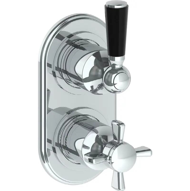 Wall Mounted Mini Thermostatic Shower Trim with built-in control, 3 1/2"