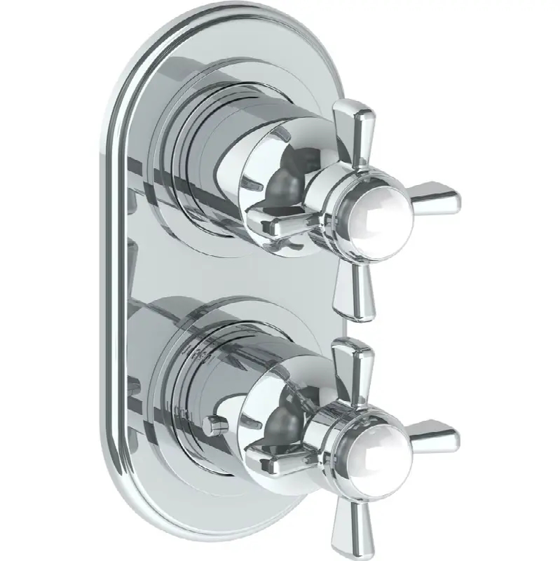 Wall Mounted Mini Thermostatic Shower Trim with built-in control, 3 1/2"