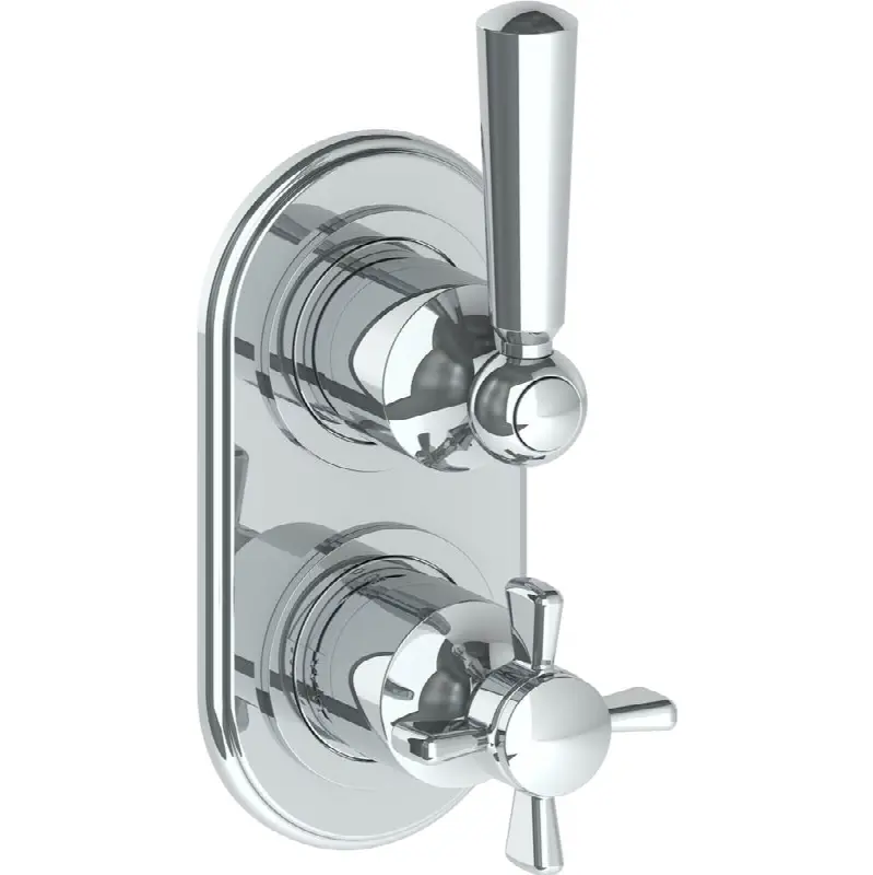 Wall Mounted Mini Thermostatic Shower Trim with built-in control, 3 1/2"
