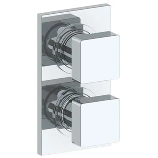 Wall Mounted Mini Thermostatic Shower Trim with built-in control, 3 1/2" X 8"