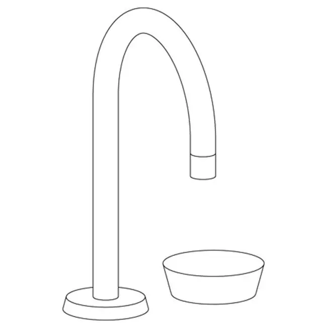 Deck Mounted 2 Hole Gooseneck Lavatory Set
