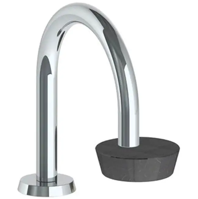 Deck Mounted 2 Hole Gooseneck Lavatory Set with short spout