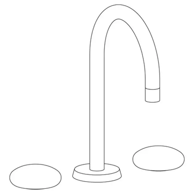 Deck Mounted 3 Hole Gooseneck Lavatory Set