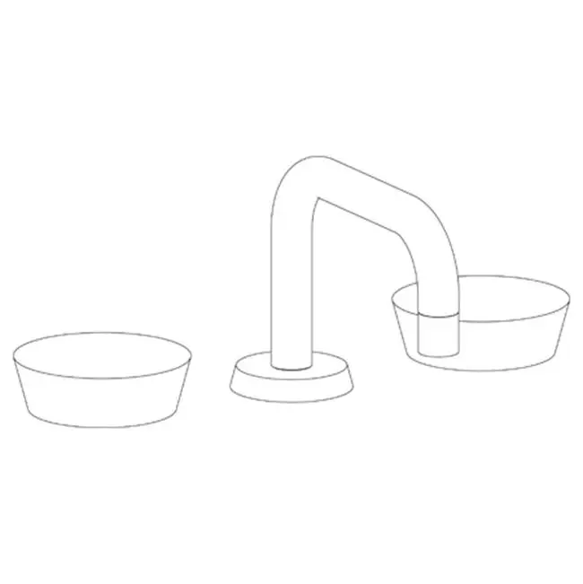 Deck Mounted 3 Hole Square Lavatory Set