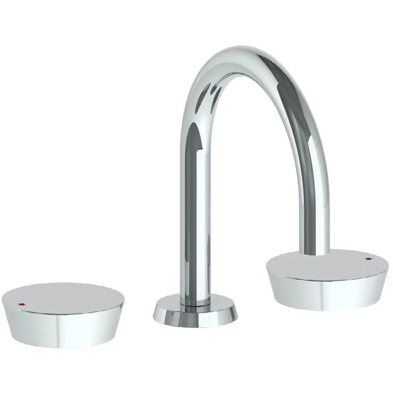 Deck Mounted 3 Hole Gooseneck Lavatory Set with short spout