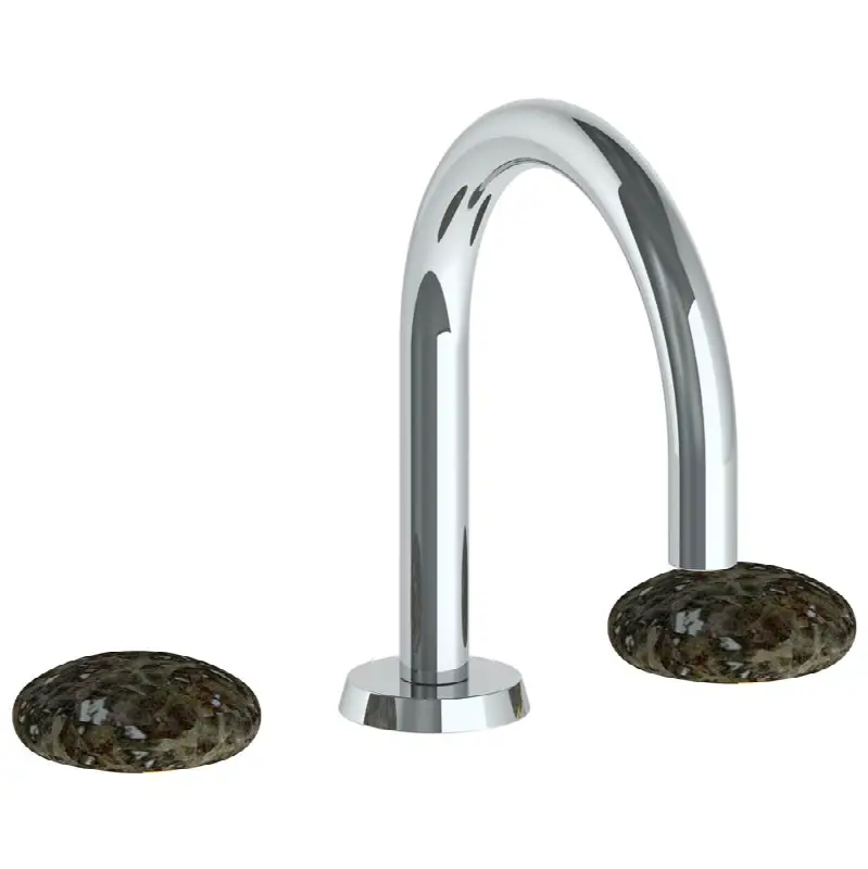 Deck Mounted 3 Hole Gooseneck Lavatory Set with short spout