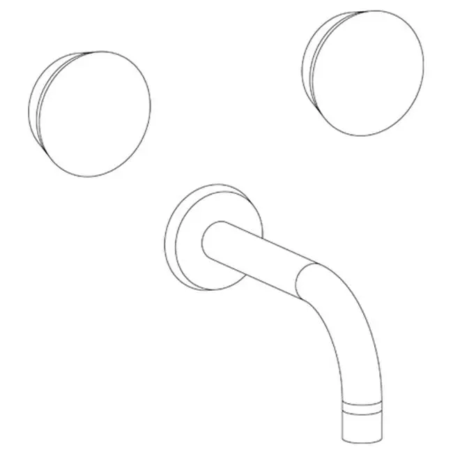 Wall Mounted 3 hole Bath Set