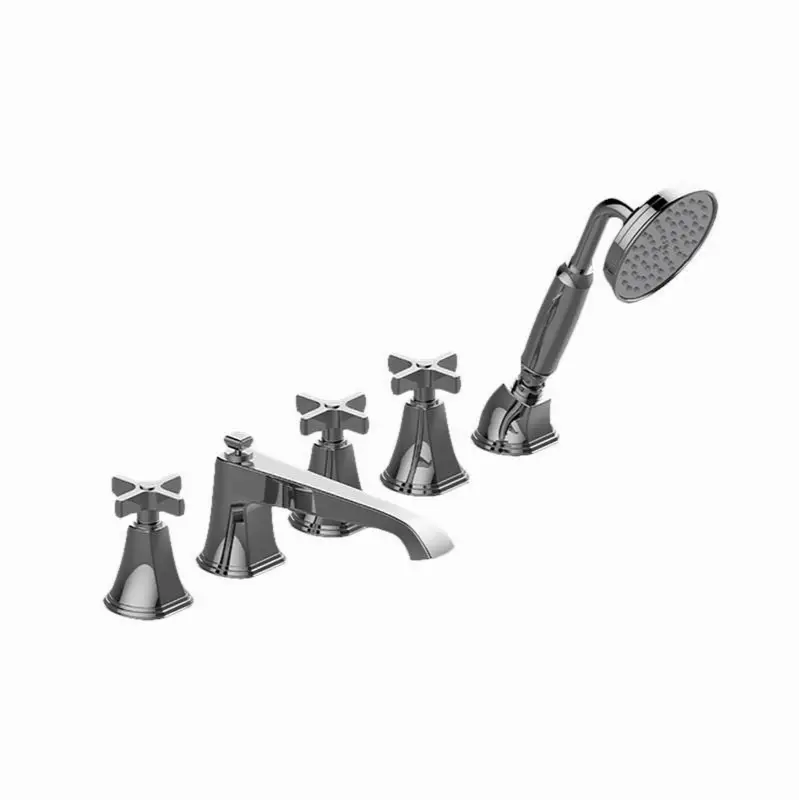 Finezza UNO Roman Tub Set w/Handshower w/Cross Handle (Rough and Trim)