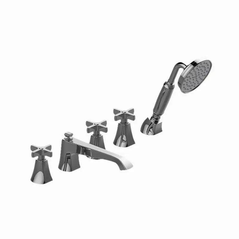 Finezza DUE Roman Tub Set w/Handshower w/Cross Handle (Rough and Trim)
