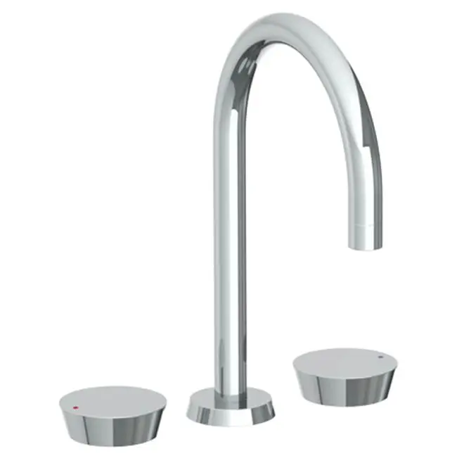 Deck Mounted 3 hole Gooseneck Bath set