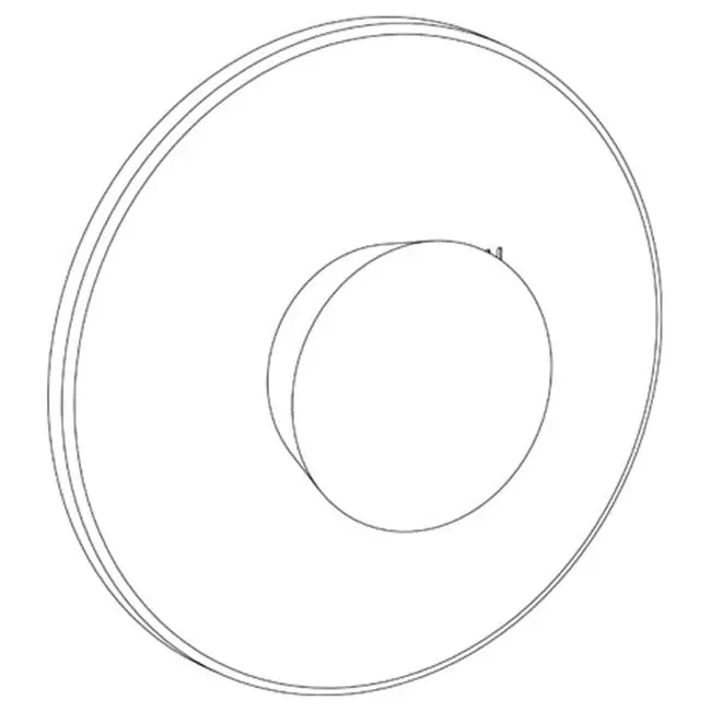 Wall Mounted Pressure Balance Shower Trim, 7" dia.