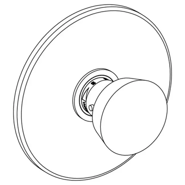 Wall mounted Thermostatic Shower Trim, 7 1/2" dia.
